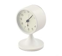 Classic Vintage Metal Alarm Clock with Silent Operation and Luminous Hands, Suitable for Desk or Bedroom, Large Face (White)