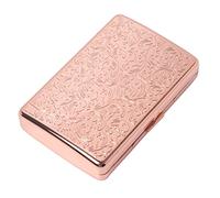 Classic Vintage Metal Cigarette Case/Storage Box, Can Hold 100’s 16 pcs (Pink Gold)