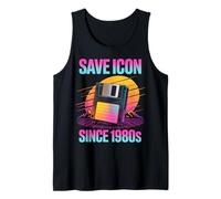 Classic Vintage Nostalgic 1970s Save Icon Since 1980s Tank Top