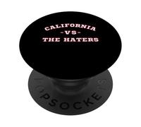 Classic Vintage Retro California vs The Haters PopSockets Adhesive PopGrip