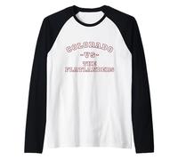 Classic Vintage Retro Colorado vs The Flatlanders Raglan Baseball Tee