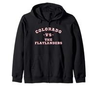 Classic Vintage Retro Colorado vs The Flatlanders Zip Hoodie
