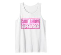 Classic Vintage Retro Pink Shit Show Supervisor Tank Top