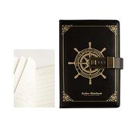 Classic Vintage Retro PU Leather Notebook with Combination Lock,B5 Secret Lockable Diary Journal,Digital Password Hardcover Writing Journal Notepad