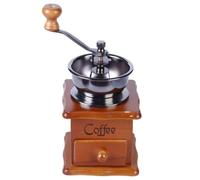 Classic Vintage Solid Wood Coffee Grinder Adjustable Grinding Grinder Hand Coffee Grinder Made of Oak Wood and Stainless Steel Suitable for Home, Kitchen, Office, Camping and Travel