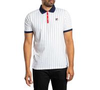 Classic Vintage Striped Polo Shirt White/Navy M