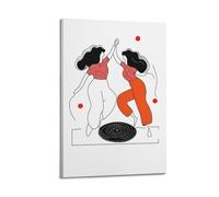 Classic Vintage Wall Art, Retro Dancing Vinyl Record Music Artwork to Decorate Home Living Room Bar And Studio Hanging Paintings Poster 24x36inch(60x90cm)