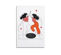 Classic Vintage Wall Art, Retro Dancing Vinyl Record Music Artwork to Decorate Home Living Room Bar And Studio Hanging Paintings Poster 16x24inch(40x60cm)
