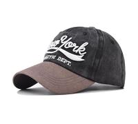 Classic Vintage Washed Cotton New York Hat Men Women Baseball Cap Men Cap for Women Baseball Cap for Men (Cotton, Black)