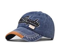 Classic Vintage Washed LA Embroidery Cotton Baseball Hat Men Women Baseball Cap Men Cap for Women Baseball Cap for Men (Cotton Polyester, Navy)