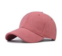 Classic Vintage Washed Suede Fabric Hat Men Women Baseball Cap Men Cap for Women Baseball Cap for Men Youth Colorful Hat (Suede, Leather Pink)