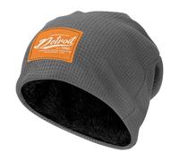 Classic Waffle Cap-Soft Courage, Lightweight for New Frontiers, Plush Lining Cartoon Patterns for Pioneering Hikes and Styles, Unisex Gray 3