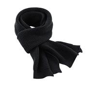 Classic Waffle Knitted Scarf Beechfield Black One Size