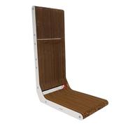 CLASSIC Wall L-Shaped Cardboard Cat Scratcher with Catnip with Play Ball - Durable, Eco-Friendly Scratching Pad for Cats, Promotes Healthy Nails & Reduces Furniture Damage