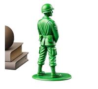 Classic War Hero - Vintage Army Man Figurine, Toy Soldier Decoration | Green Model Figure for Kids Adults Collectors, Prank Desktop Ornament for Home Table Shelf Decor, Interactive Cartoon Display