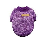 Classic Warm Dog Sweater - Knitwear Pet Clothes for Small Dogs and Puppies - Winter Sweatshirt Pajamas for Your Dog (Purple, M)