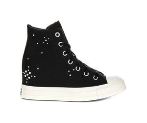 Classic Wedge Platform Shoes in Black/White - female - Converse - Sneakers - Black - 8 UK - Shoes 8 UK