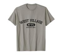 Classic West Village NYC Manhattan Y2K Vintage Varsity Font T-Shirt