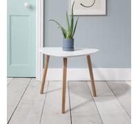 (Classic White and Natural Pine) Malme Large Side Table Occasional