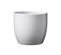 Classic White Ceramic Plant Pot - Stylish Planter for Houseplants - XS Fits 8-9 cm Diameter Nursery Pot