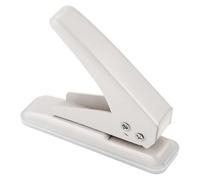 Classic White Hole Punch - 1/4" Handheld Design with 20-Sheet Capacity for Office & Craft Use
