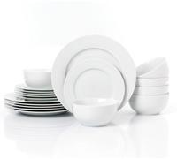 Classic White Rim 18-Piece Dinner Set