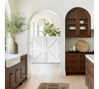 Classic White Solid Wood Swinging Doors - Two-Way Entry Half Door for Kitchen, Cafe, Bar & Doorway - Sizes 30, 36, 39, 48 Inch Wide (W36 x H36)