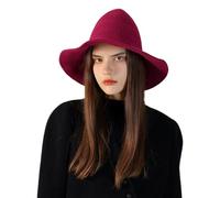 Classic Wi-Zard Hat, Knitted Wool, Wide Brim Pointed Witches Cap,30/25/1.5cm, Knitted Witch Hat Design, Breathable & Comfortable, for Ladies Adults Holiday Party