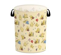 Classic Winnie Laundry Basket, Winnie Nursery Baby Stuff, the Pooh Storage Bin, Pooh Oxford Cloth Laundry Hamper With Waterproof Pe Coating, for Bedroom Bathroom Living Room 15.7×19.6 Inch