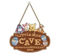 Classic Winnie Nursery Decor, Winnie Baby Room Hanging Wall Art Decoration, the Pooh Baby Decor for Little Boy, Winnie Baby Decor, Boys Cave Wooden Sign, Perfect for Baby Shower Room Decor