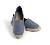 Classic women's slip-on espadrilles made of cotton with shoe bag, jeans, 37, handmade in Spain