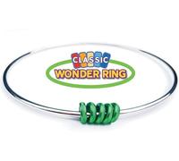 Classic Wonder Ring with Aluminum Beads - Fidget Skill Toy - Vibration and Soothing Sound (Green)
