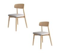 Classic Wooden Dining Chair Set Modern 2 4 6 Chairs with Backrest Perfect for Smals Kitchen & Dining Room Fur