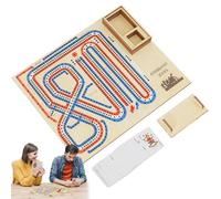 Classic Wooden Game, Portable Peg Puzzle, Family Learning Activity, Outdoor Camping Play Entertainment, Interactive Car Travel Challenge, Board Set for Adults, Teens, Seniors, 30x25x2cm