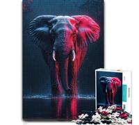 Classic Wooden Jigsaw, Adults, Elephant in The Rain, 1000 Pieces | For gifting: Puzzle for Adults - screen-free family activity with activity for family time.