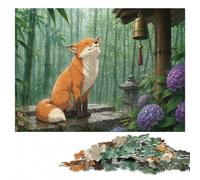 Classic Wooden Jigsaw, Adults, Fox in The Rain, 1000 Pieces | Puzzle for Adults - Christmas puzzle gift for adults with tabletop activity for adults.