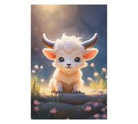 Classic Wooden Jigsaw Puzzle for Adults, Cutest Baby Mouflon, 1000 PCS