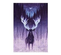 Classic Wooden Jigsaw Puzzle for Adults, Enchanted Forest Deer -13, 300 PCS