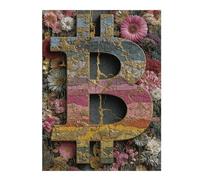 Classic Wooden Jigsaw Puzzle for Adults, Floral Letter B Decor, 500 PCS