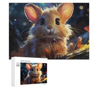 Classic Wooden Jigsaw Puzzle for Adults, Hamster, 300 PCS