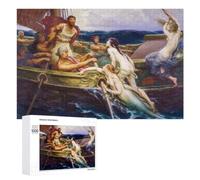 Classic Wooden Jigsaw Puzzle for Adults, Ulysses And The Sirens, 1000 PCS
