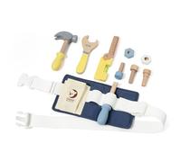 Classic World Adjustable Pastel Wooden Tool Belt with Wooden Tools For Kids, For 3 Year Olds Plus, Pretend Play Toys