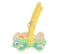 Classic World Chameleon Baby Walker with Wooden Blocks, Bead Maze, FSC-Certified Wood, Multi-Activity Push Toy, 12 Months+