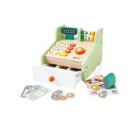 Classic World - Children's Wooden Cash Register Pretend Play Supermarket Shop Till Educational Role Play, Suitable for 3+ Years