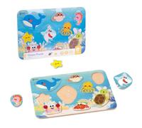 Classic World - Ocean Puzzle, Wooden Puzzle for Children and Babies, Building Game with 9 Sea Creatures, Montessori Educational Toy for +18 Months