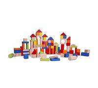 Classic World Wooden Building Blocks Set, Durable, Balancing, Sorting, Stacking, Developmental and Educational, Perception and Sensory Toy, 100-Piece Set, 1 Year+