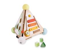 Classic World Wooden Pyramid Activity Box, Educational Activity Cube, Baby Multi-functional Activity Centre, 33 x 35 x 29 cm, 2 Years+
