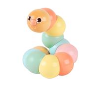Classic World Wooden Twist Caterpillar Pull Toy, Flexible Colourful Worm for Babies, Toddlers, Kids, Develops Fine Motor Skills and Color Recognition, 25 cm, 1 Year+, Pastel Colors