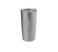 Classic Wreath Personalized Monogram with Initial T Stainless Steel Insulated Tumbler