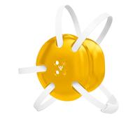 Classic Wrestling Headgear 2.0 Earguard | Adult Grappling Head Gear | Adjustable Ear Guards MMA Jiu Jitsu | NFHS Varsity BJJ (Athletic Gold w/ White Straps)